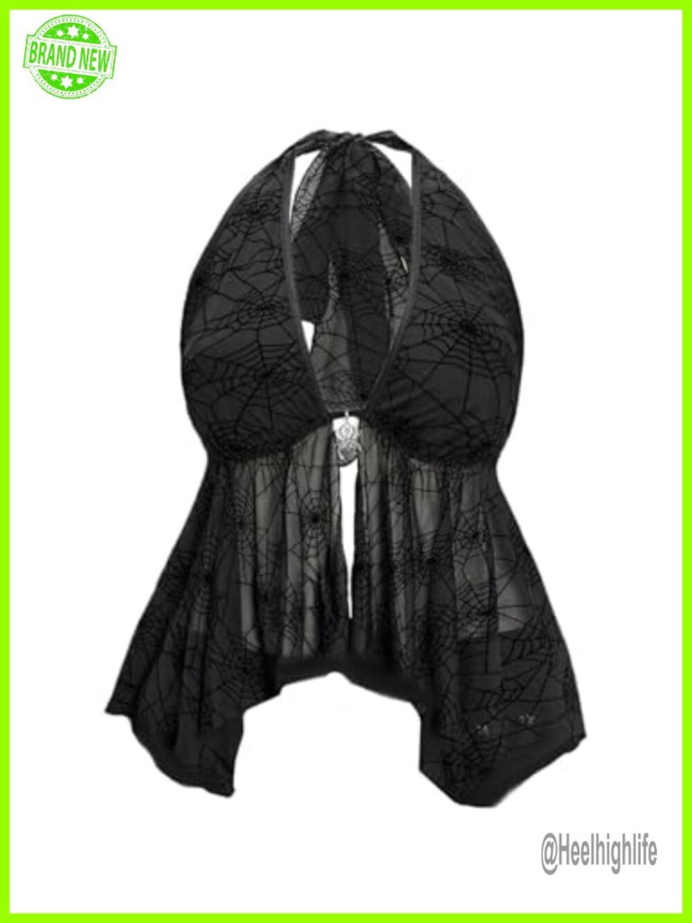 Y2k Gothic Halter Top Rave Backless Concert Tank